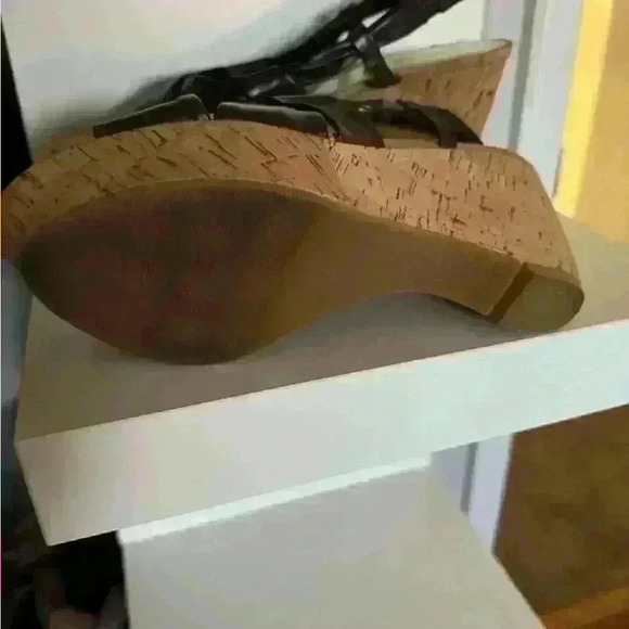 GUESS Mocha Wedge Slingback Shoes - Picture 6 of 8